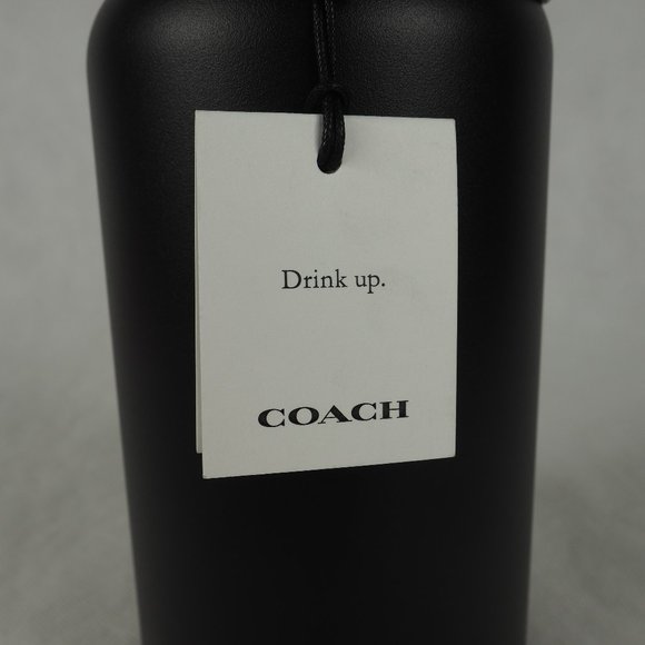 Coach Water Bottle Stainless Steel Plastic Silicone Lid Cap 25oz 750mL C6392G - Picture 4 of 8